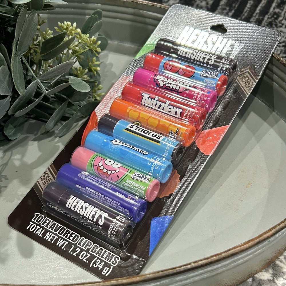 10 Pack Taste Beauty Hershey Assorted‎ Candy Flavored Lip Balm NEW